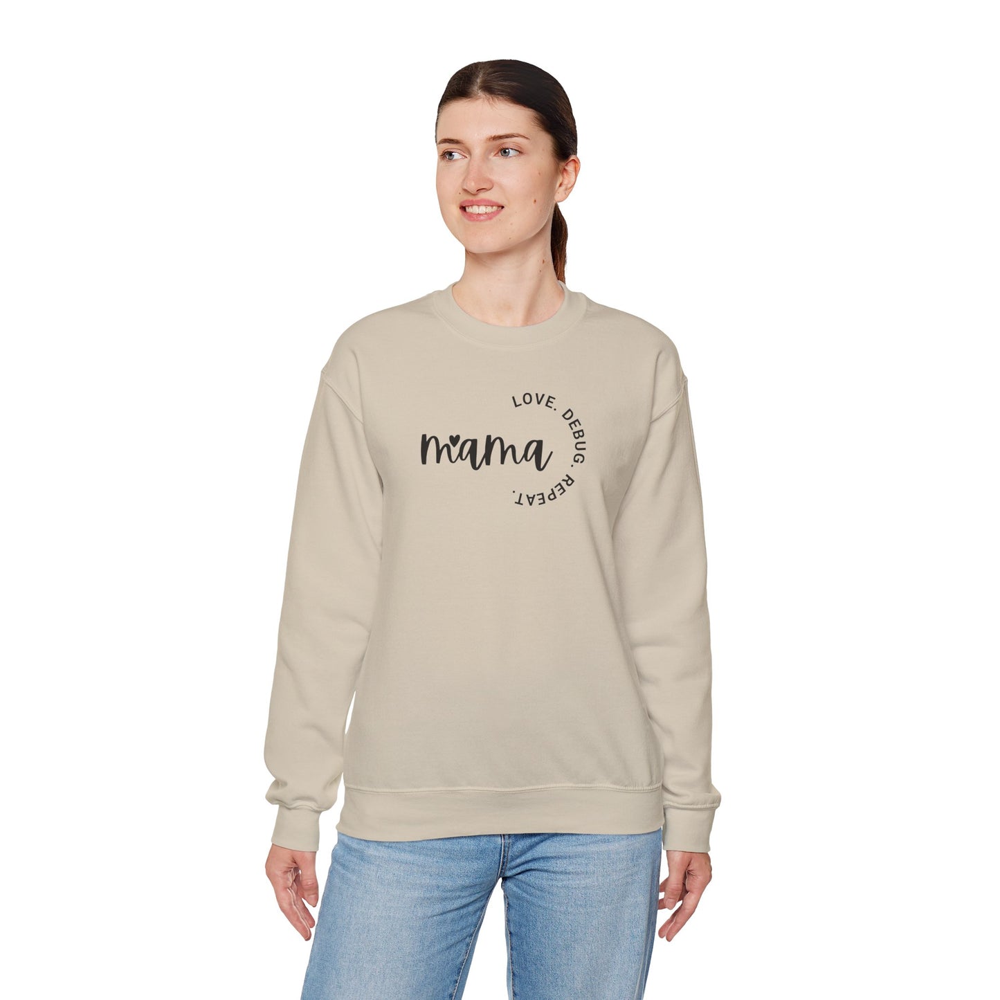 Love. Debug. Repeat. - Cozy Crewneck Sweatshirt