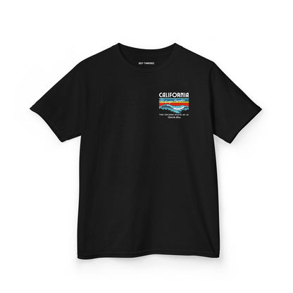 Catch the Wave CA Golden State of AI Themed Kids Heavy Cotton Tee