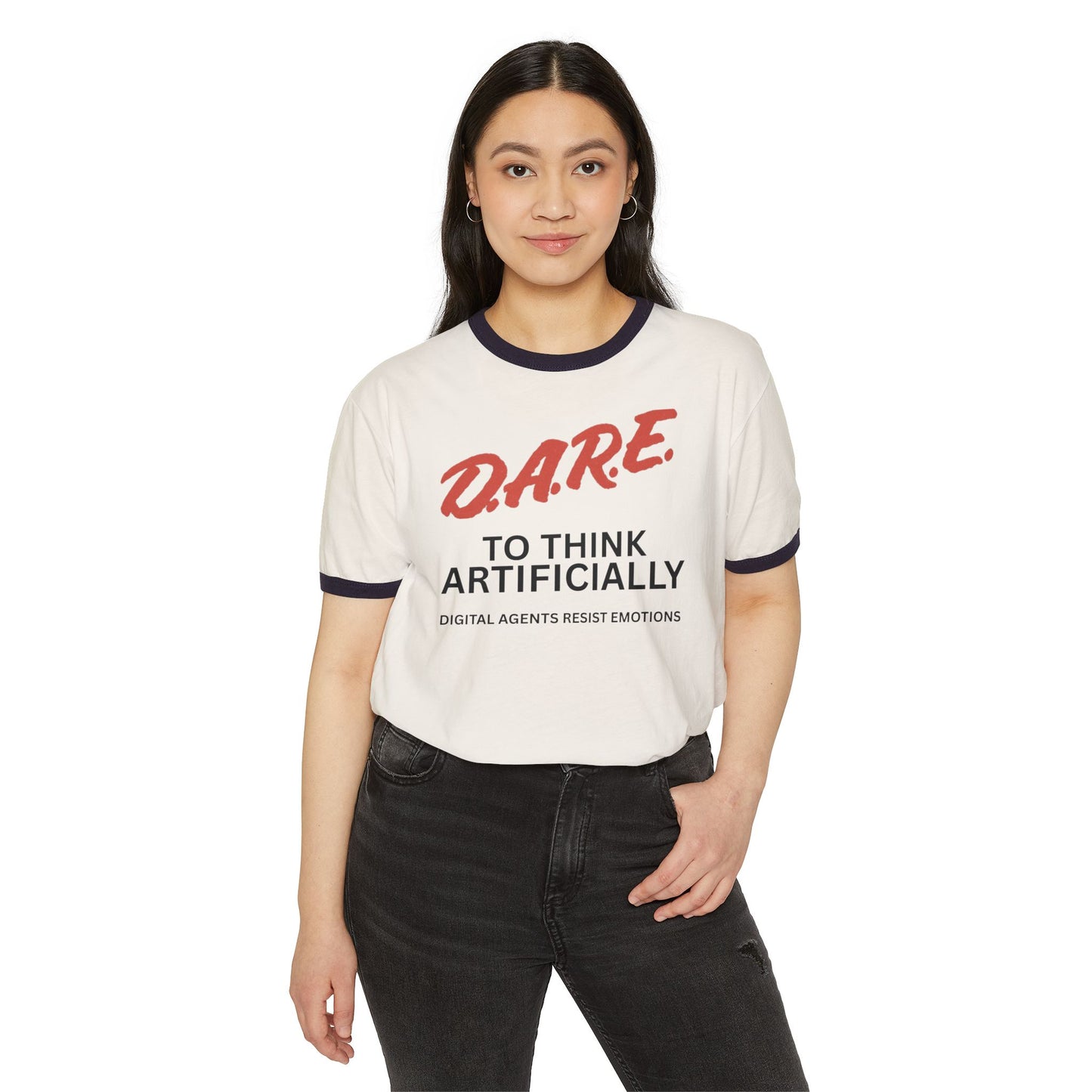 Retro Unisex Tee - D A R E To Think Artificially