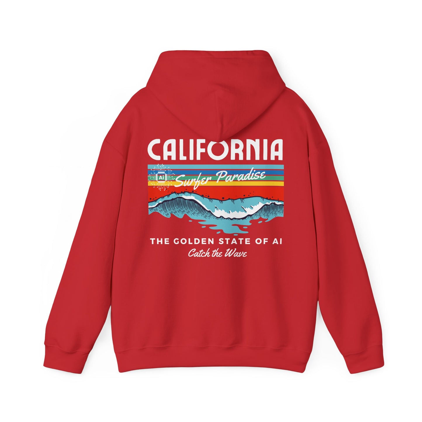 Catch the Wave CA The Golden State of AI - Perfect for AI Tech Beach Lovers & Adventure Seekers
