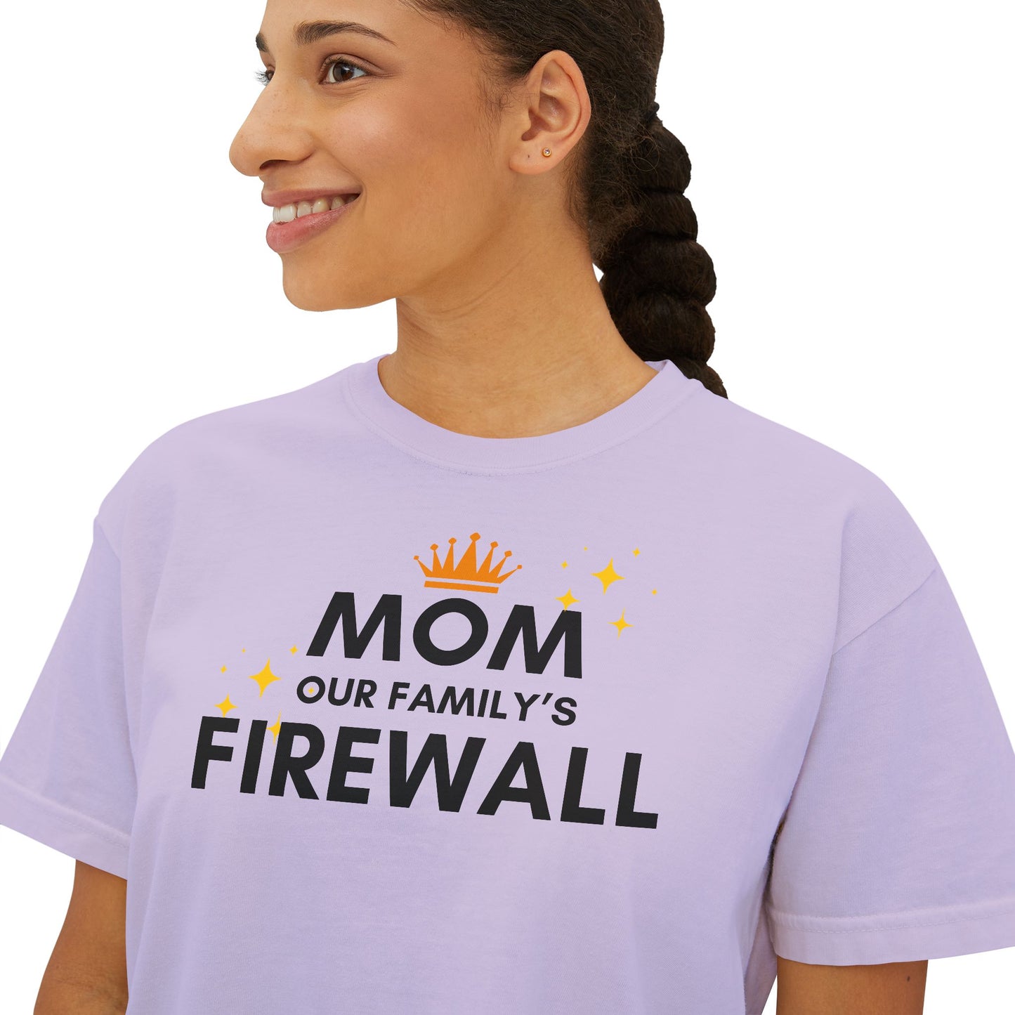 Mom, Our Family's Firewall Boxy Trendy Tee