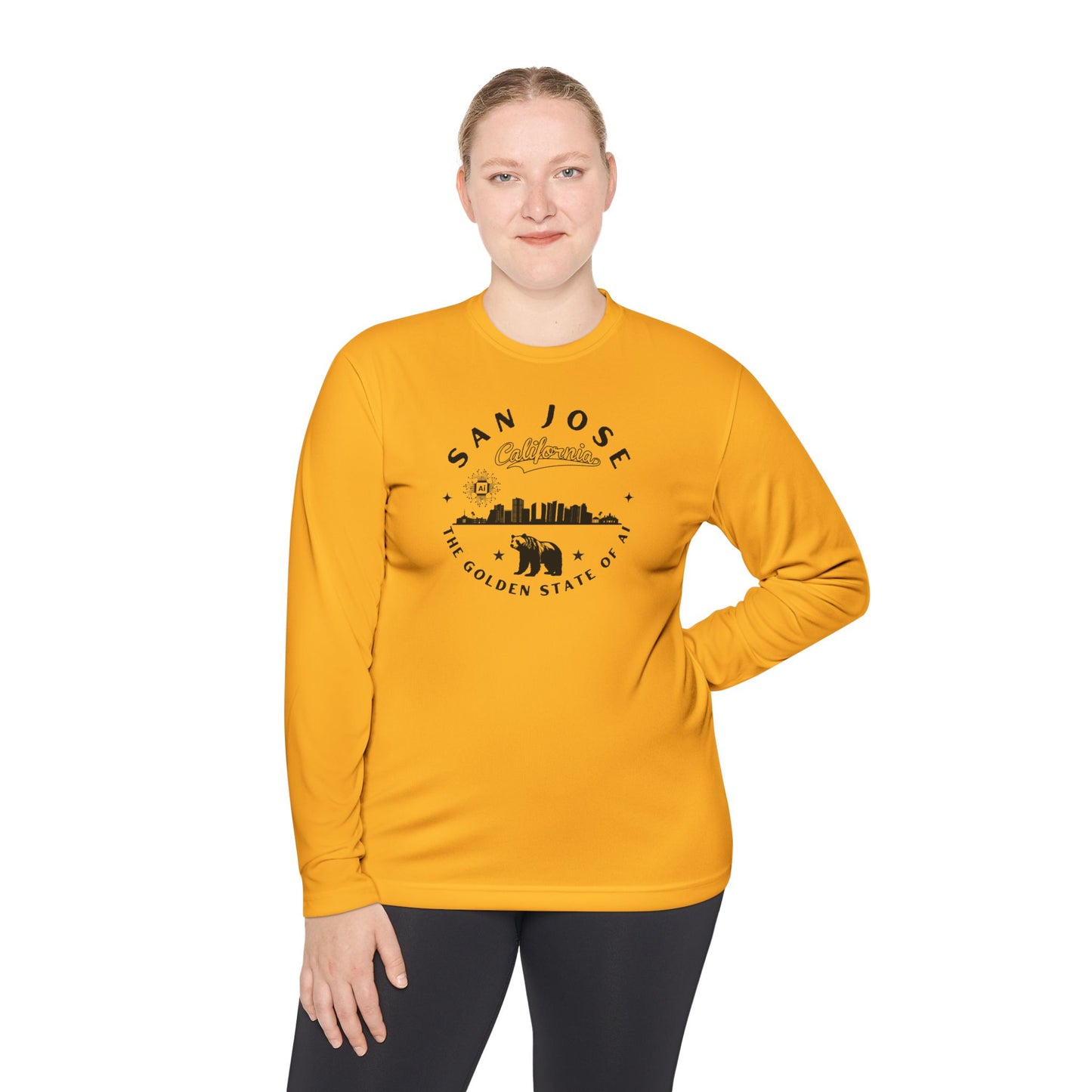 San Jose CA The Golden State of AI - Unisex Long Sleeve Tee