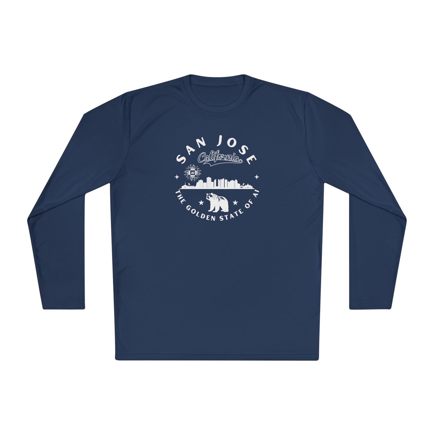 San Jose CA The Golden State of AI - Unisex Long Sleeve Tee