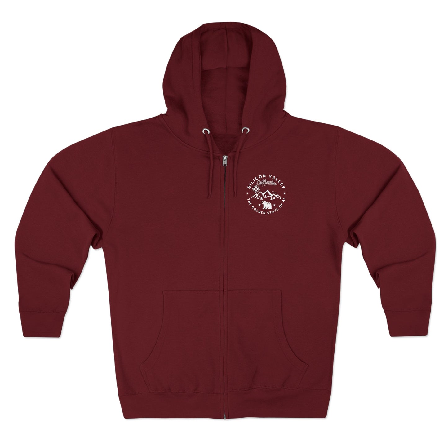 Silicon Valley CA The Golden State of AI - Unisex Zip Hoodie