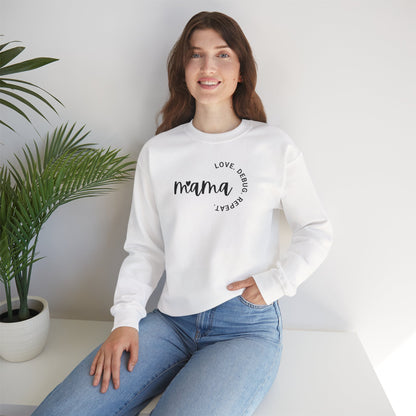 Love. Debug. Repeat. - Cozy Crewneck Sweatshirt