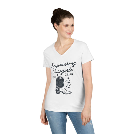 Engineering Cowgirls Club V-Neck T-Shirt - Empowering Design for STEM Enthusiasts