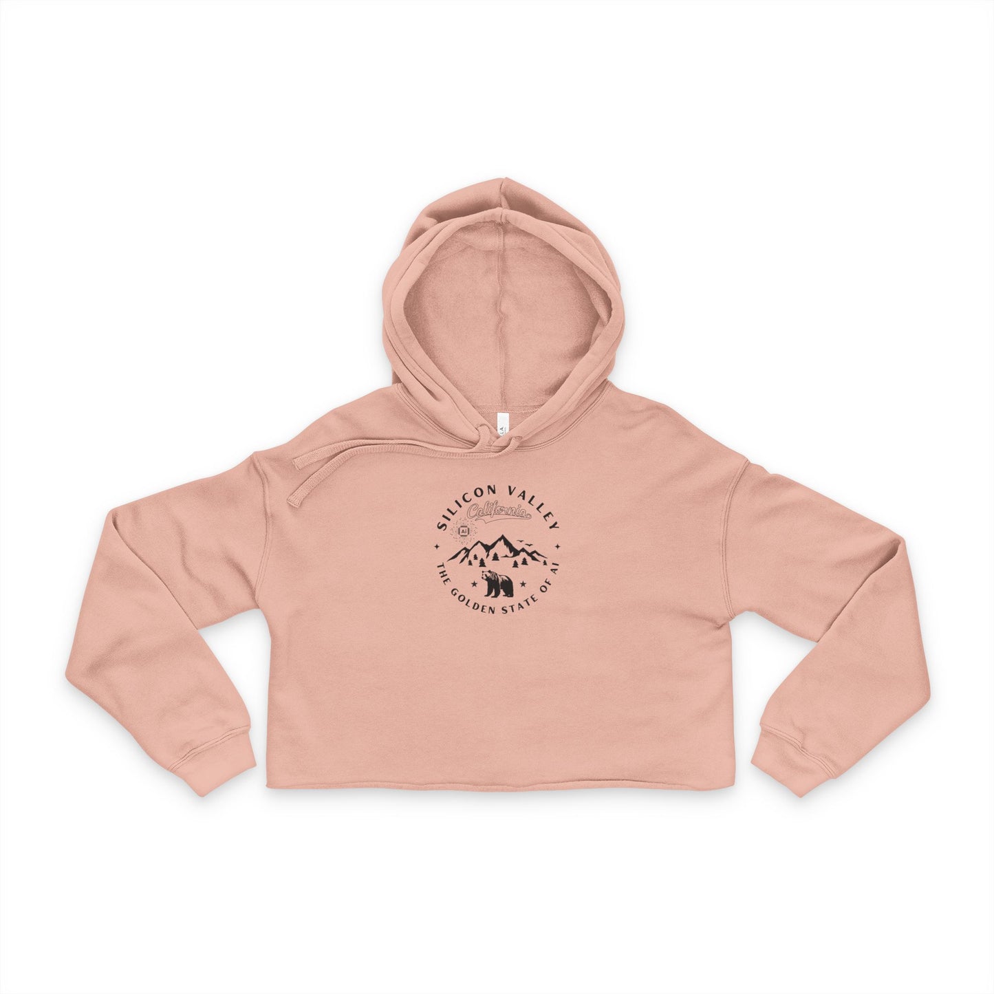 Silicon Valley CA The Golden State of AI - Women Cropped Hoodie