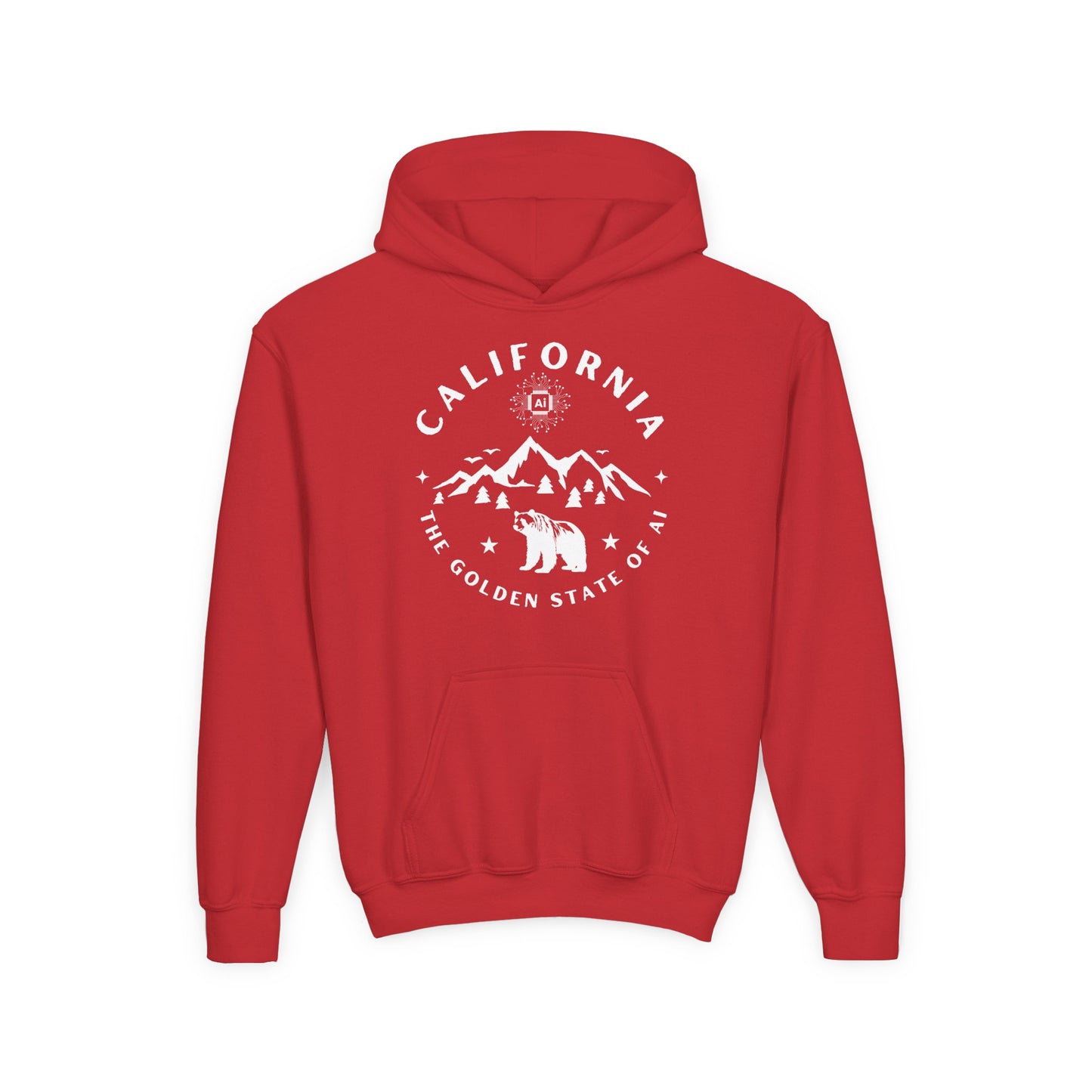 California The Golden State of AI Youth Hoodie