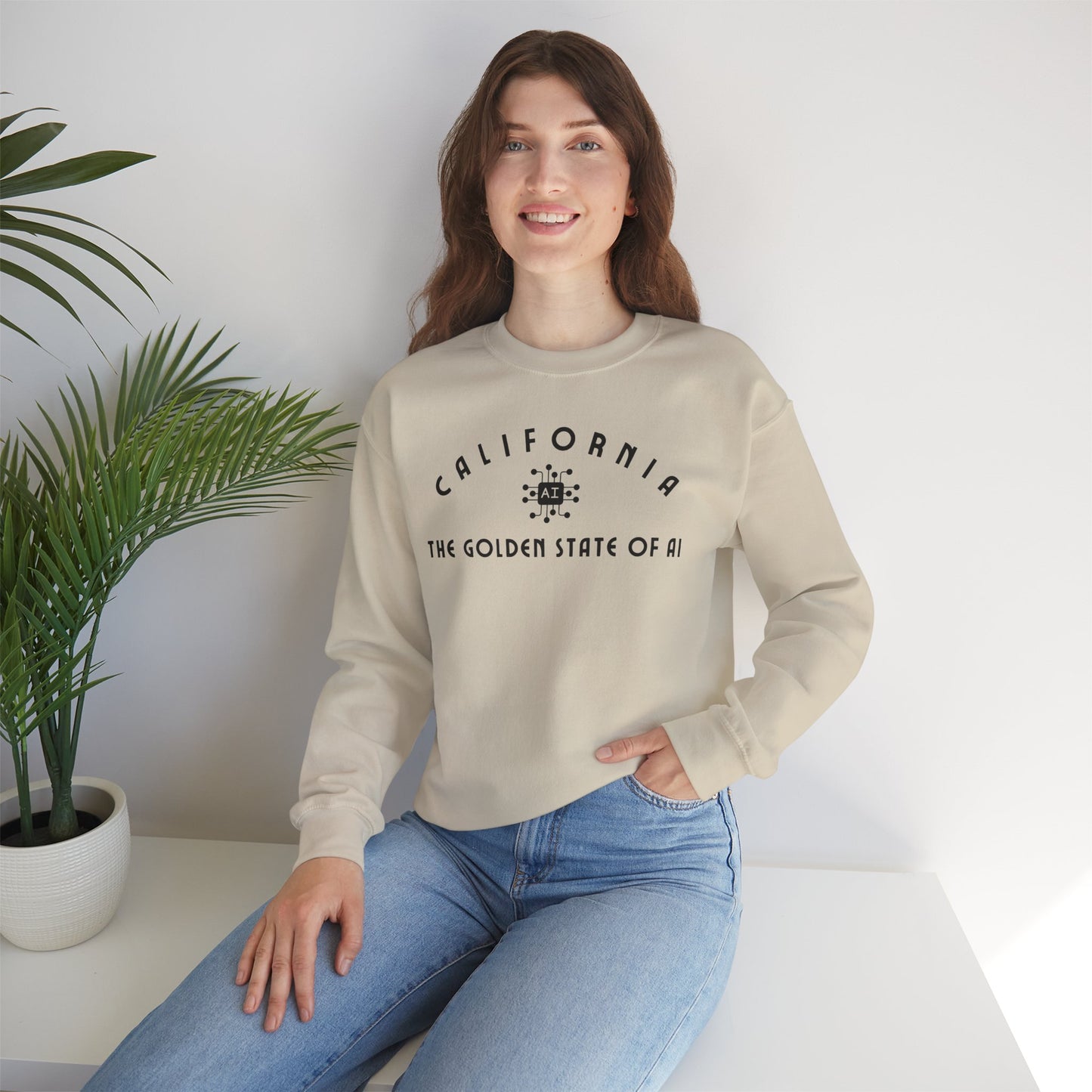 California The Golden State of AI - Crewneck Sweatshirt