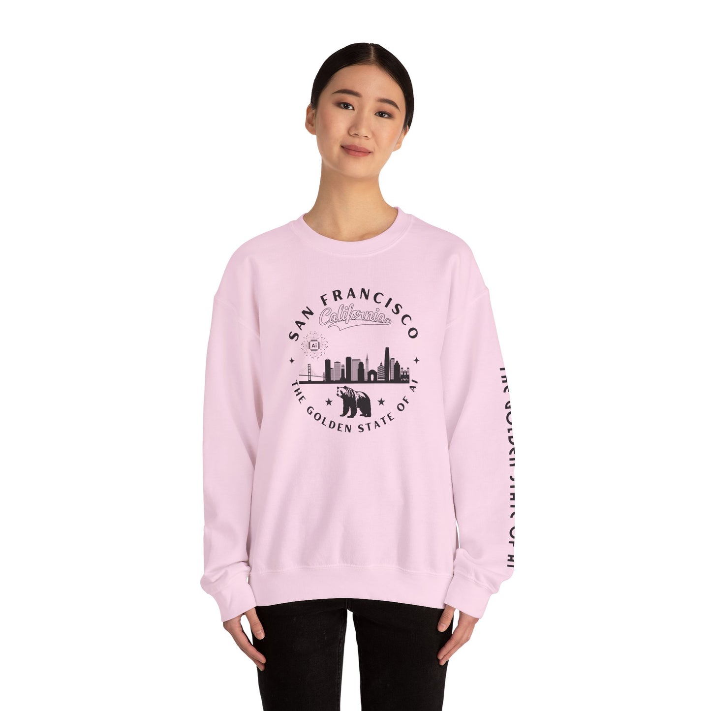 San Francisco CA The Golden State of AI - Crewneck Unisex Sweatshirt