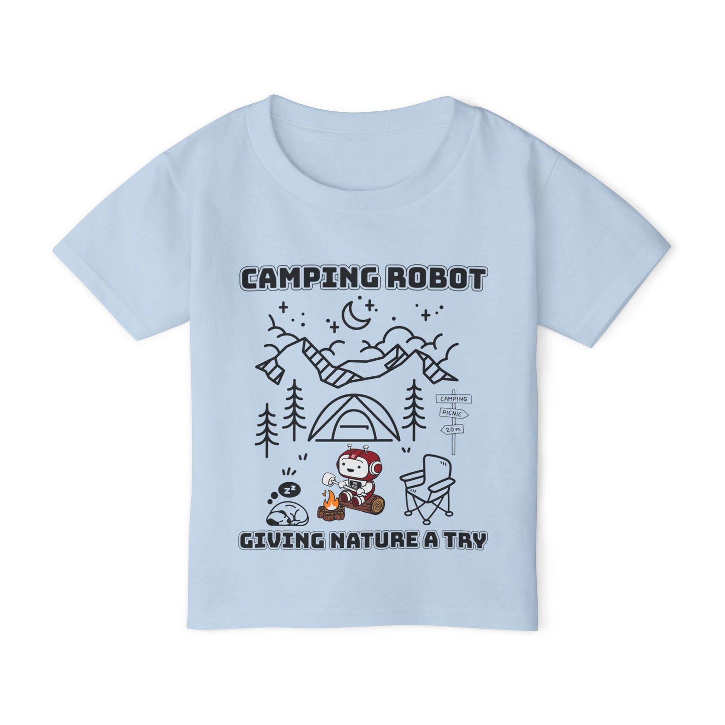 Camping Robot Toddler Tee Shirt