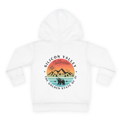 Silicon Valley CA The Golden State of AI - Toddler Tech Themed Hoodie