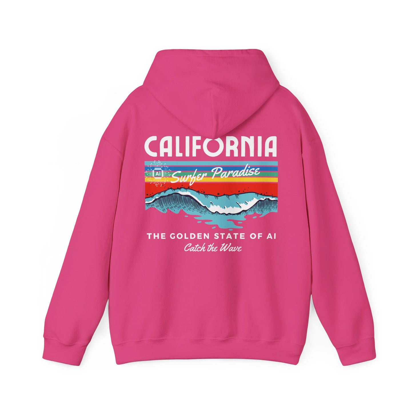 Catch the Wave CA The Golden State of AI - Perfect for AI Tech Beach Lovers & Adventure Seekers