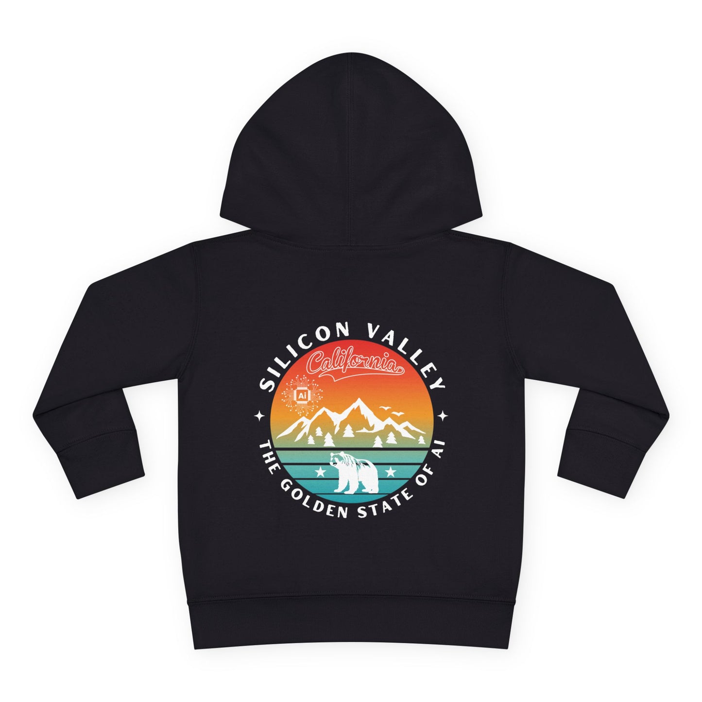 Silicon Valley CA The Golden State of AI - Toddler Tech Themed Hoodie