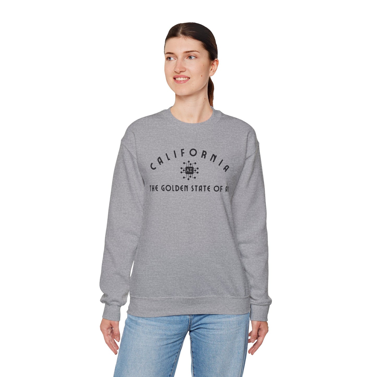 California The Golden State of AI - Crewneck Sweatshirt