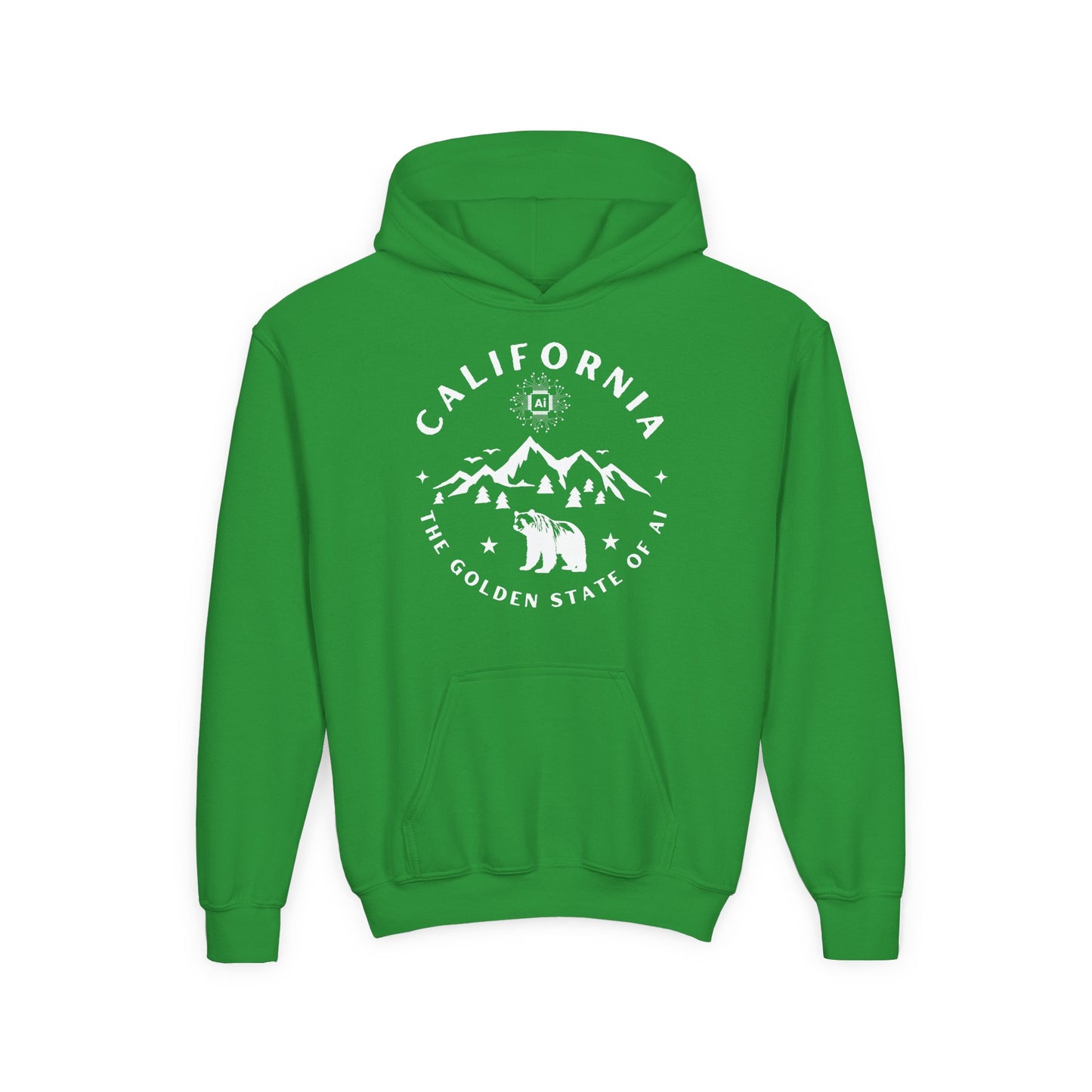 California The Golden State of AI Youth Hoodie