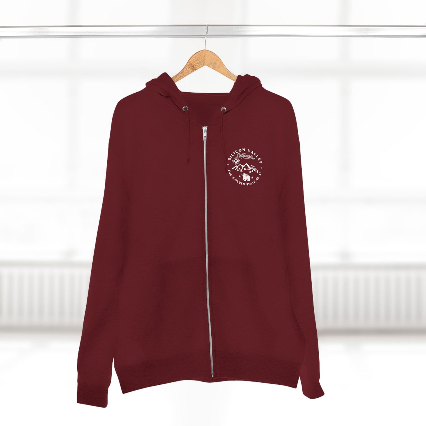 Silicon Valley CA The Golden State of AI - Unisex Zip Hoodie