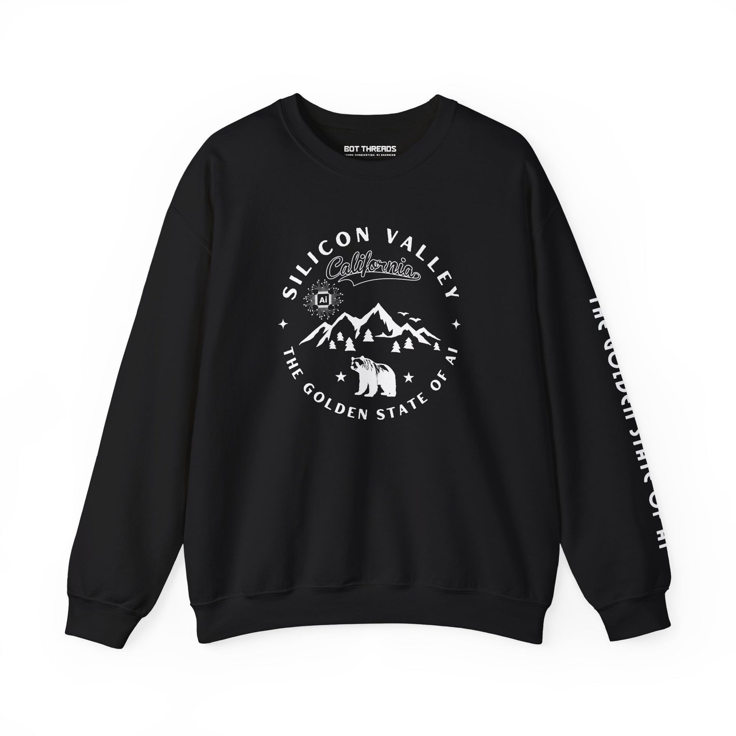 Silicon Valley CA The Golden State of AI - Crewneck Unisex Sweatshirt