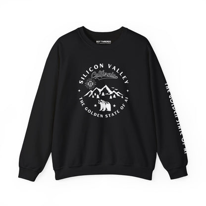 Silicon Valley CA The Golden State of AI - Crewneck Unisex Sweatshirt