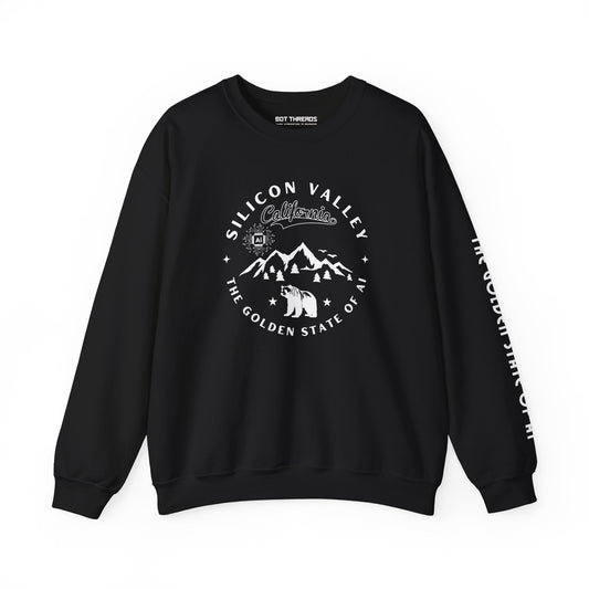 Silicon Valley CA The Golden State of AI - Crewneck Unisex Sweatshirt