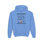 Camping Robot Youth Hooded Sweatshirt