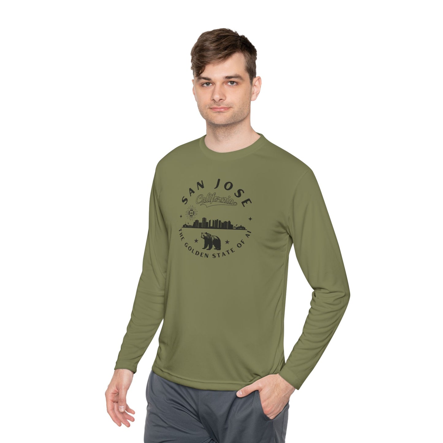San Jose CA The Golden State of AI - Unisex Long Sleeve Tee