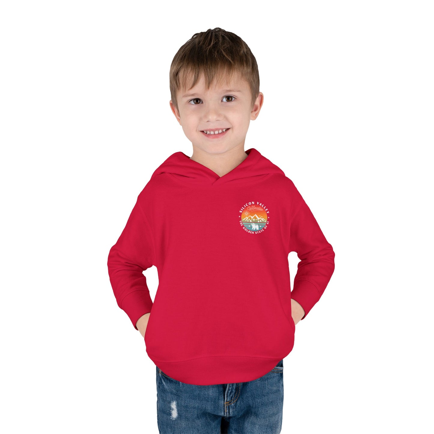Silicon Valley CA The Golden State of AI - Toddler Tech Themed Hoodie
