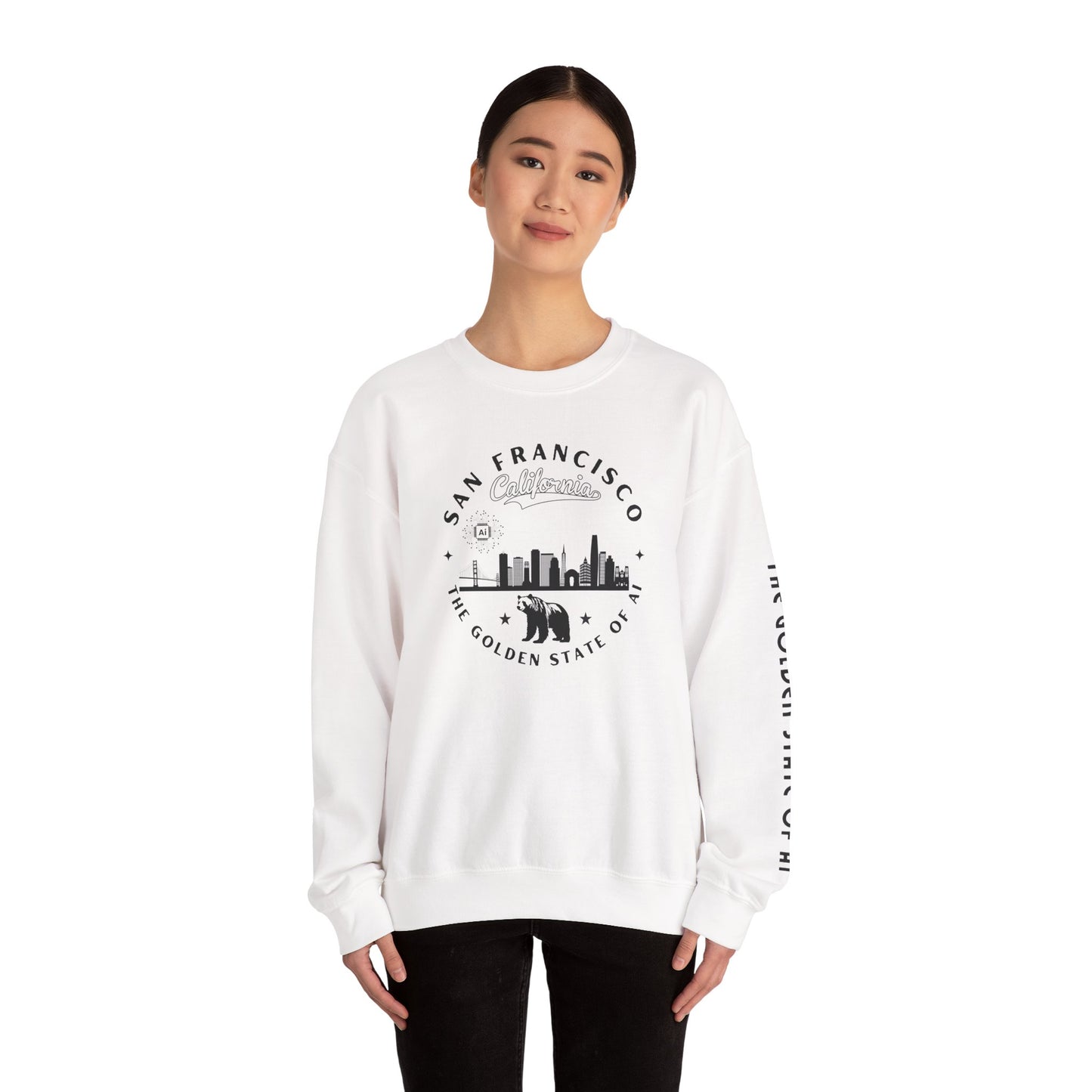 San Francisco CA The Golden State of AI - Crewneck Unisex Sweatshirt