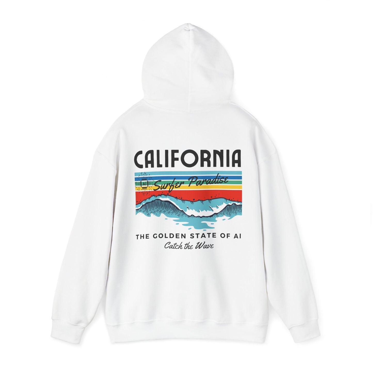 Catch the Wave CA The Golden State of AI - Perfect for AI Tech Beach Lovers & Adventure Seekers