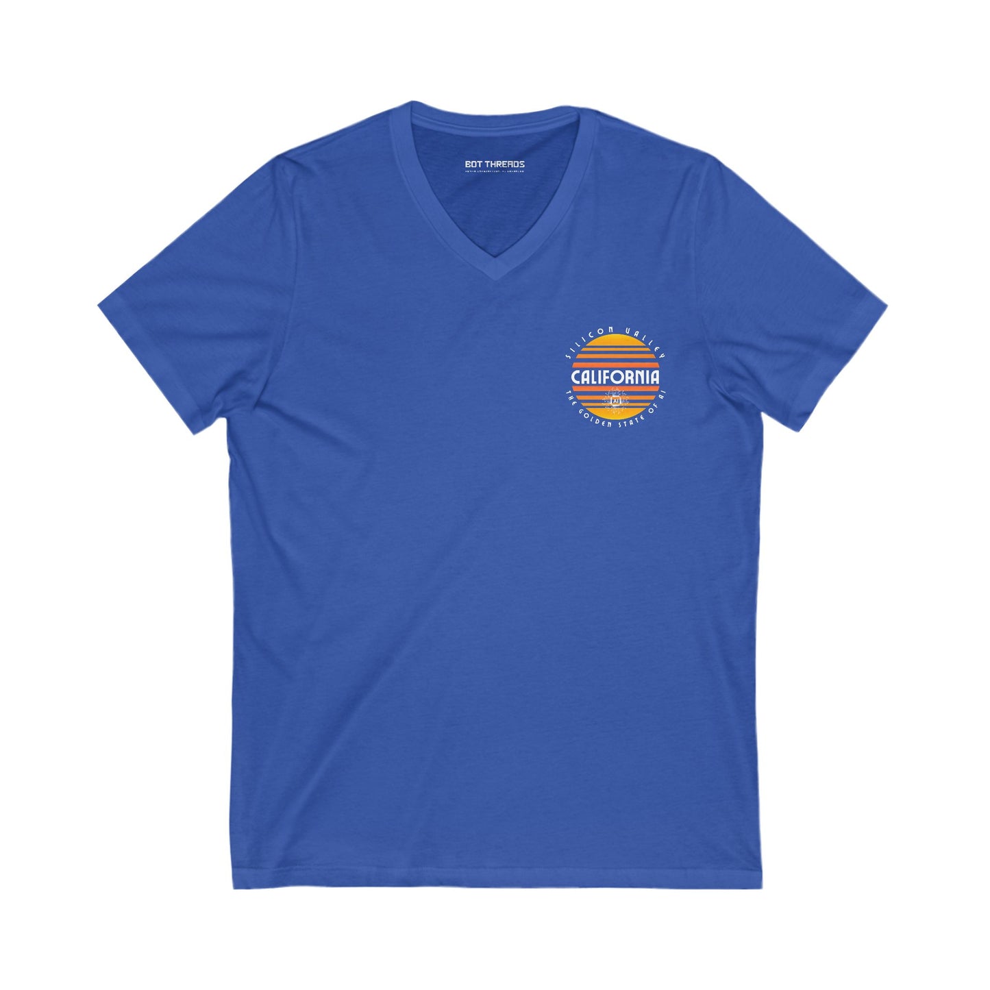 California The Golden State of AI - Unisex V-Neck Tee