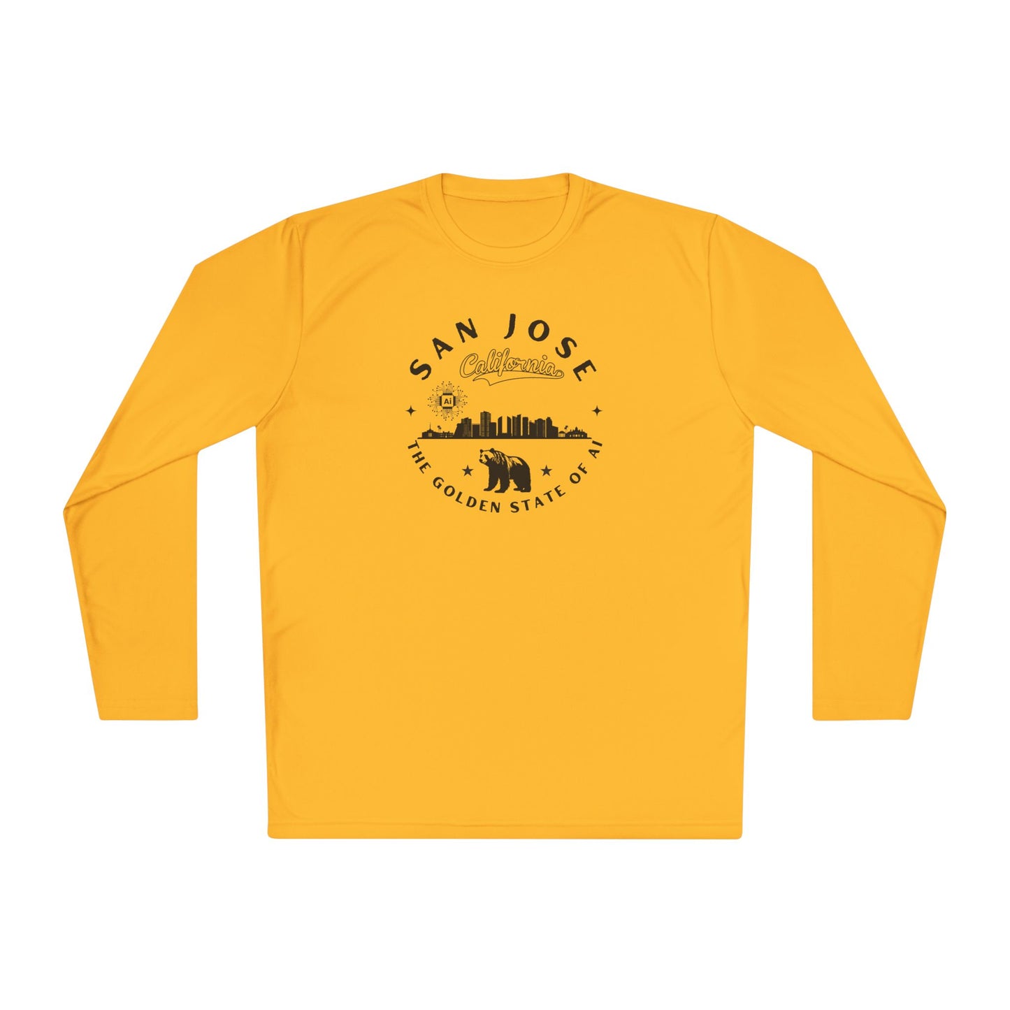 San Jose CA The Golden State of AI - Unisex Long Sleeve Tee