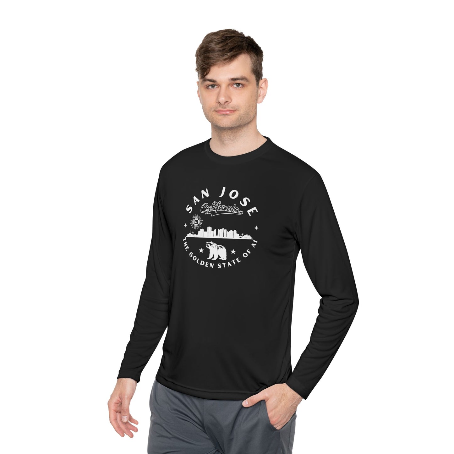 San Jose CA The Golden State of AI - Unisex Long Sleeve Tee