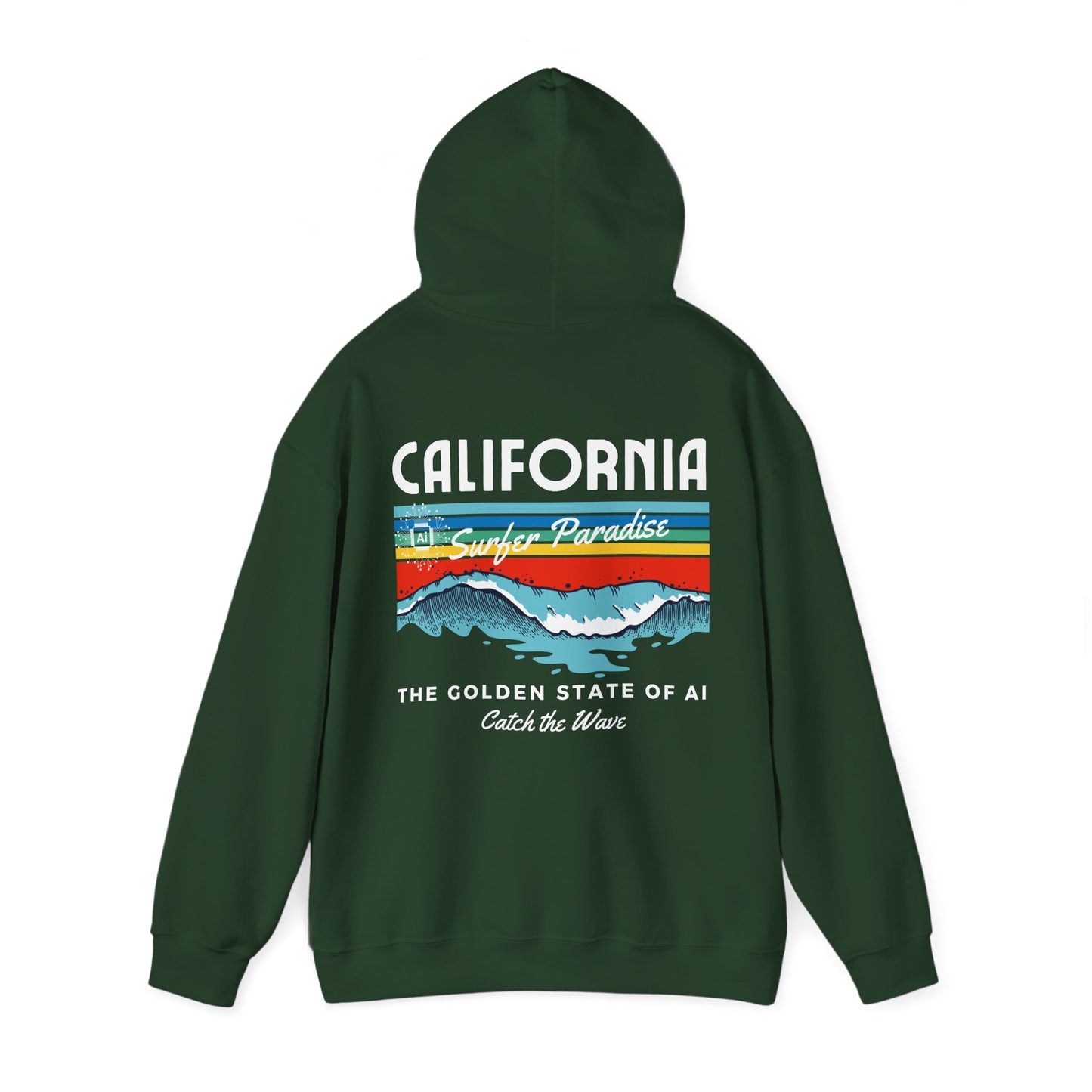 Catch the Wave CA The Golden State of AI - Perfect for AI Tech Beach Lovers & Adventure Seekers