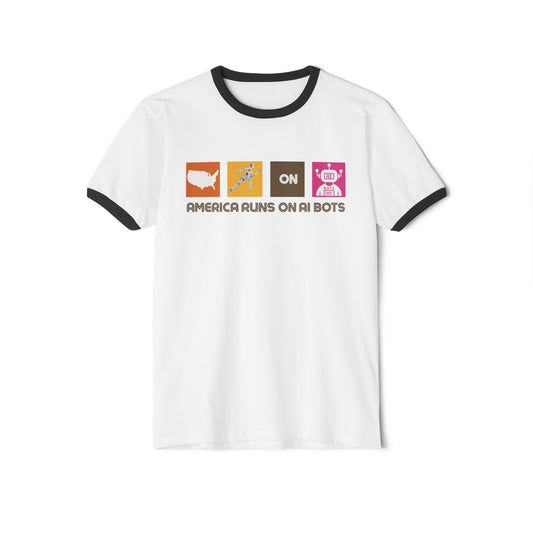America Runs on AI Bots - Retro Unisex Tee
