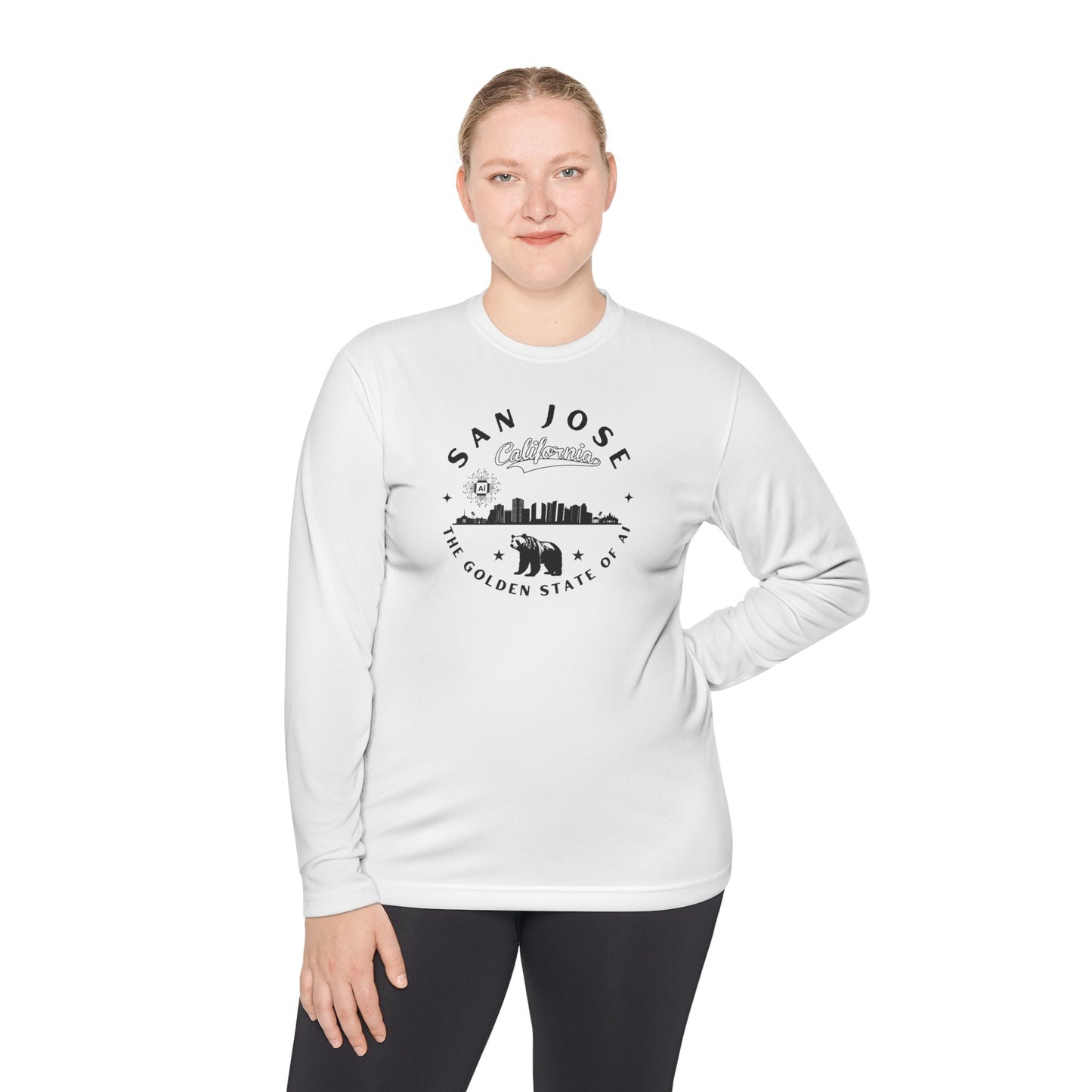 San Jose CA The Golden State of AI - Unisex Long Sleeve Tee
