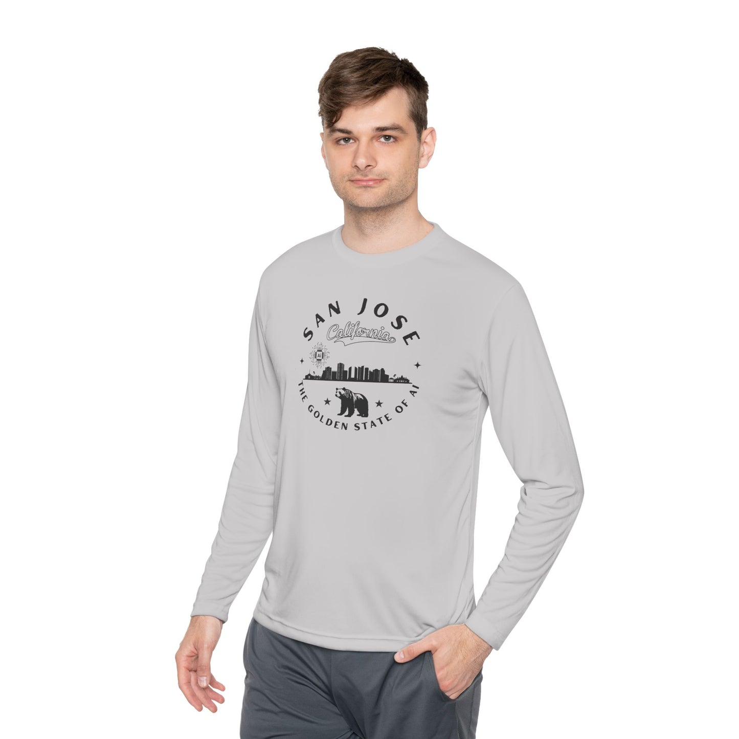 San Jose CA The Golden State of AI - Unisex Long Sleeve Tee