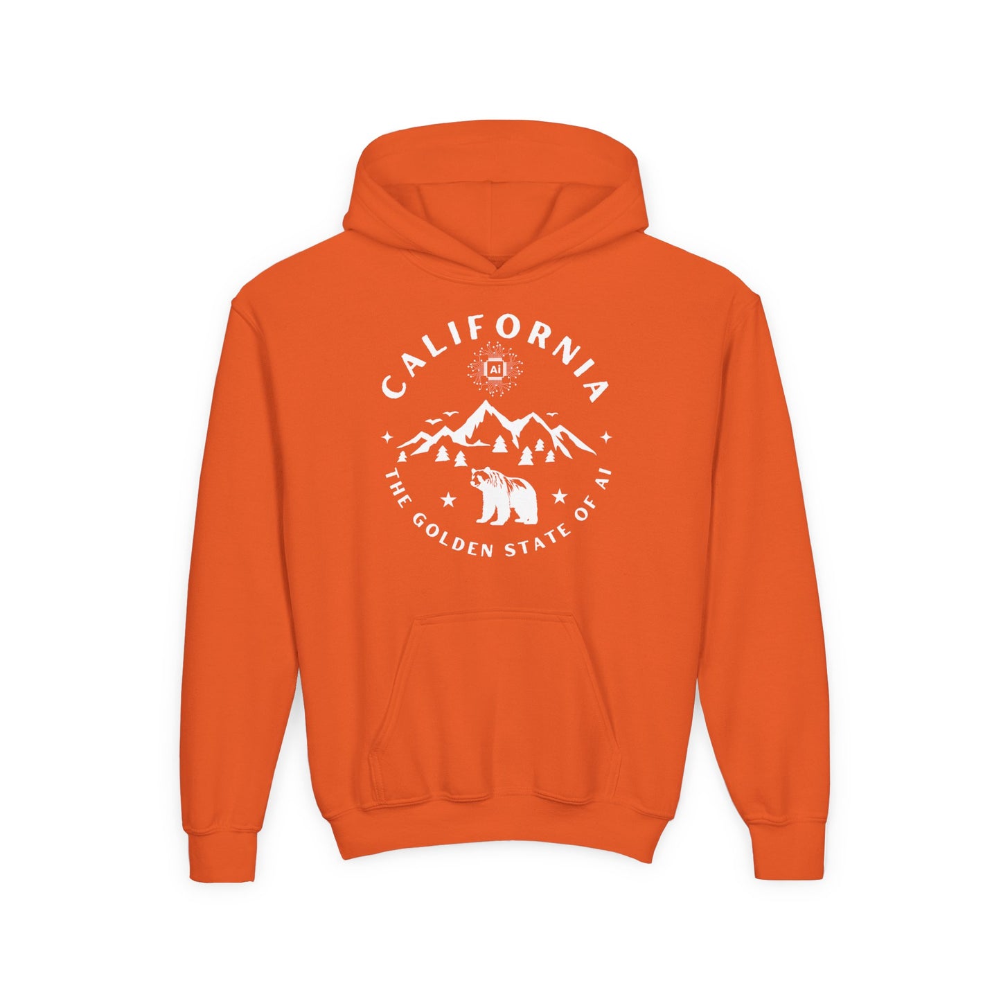 California The Golden State of AI Youth Hoodie