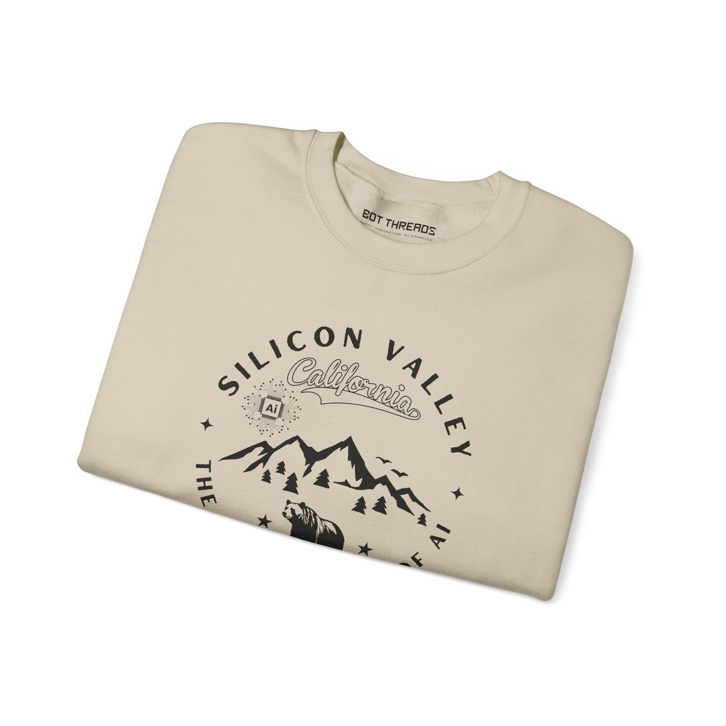 Silicon Valley CA The Golden State of AI - Crewneck Unisex Sweatshirt