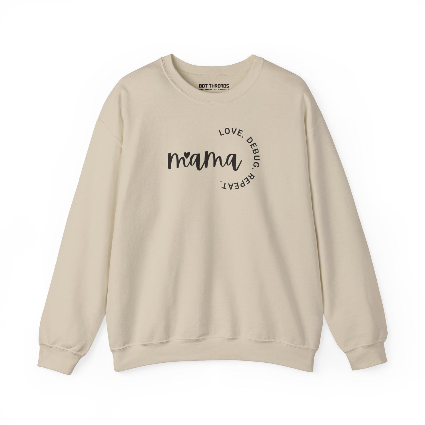 Love. Debug. Repeat. - Cozy Crewneck Sweatshirt