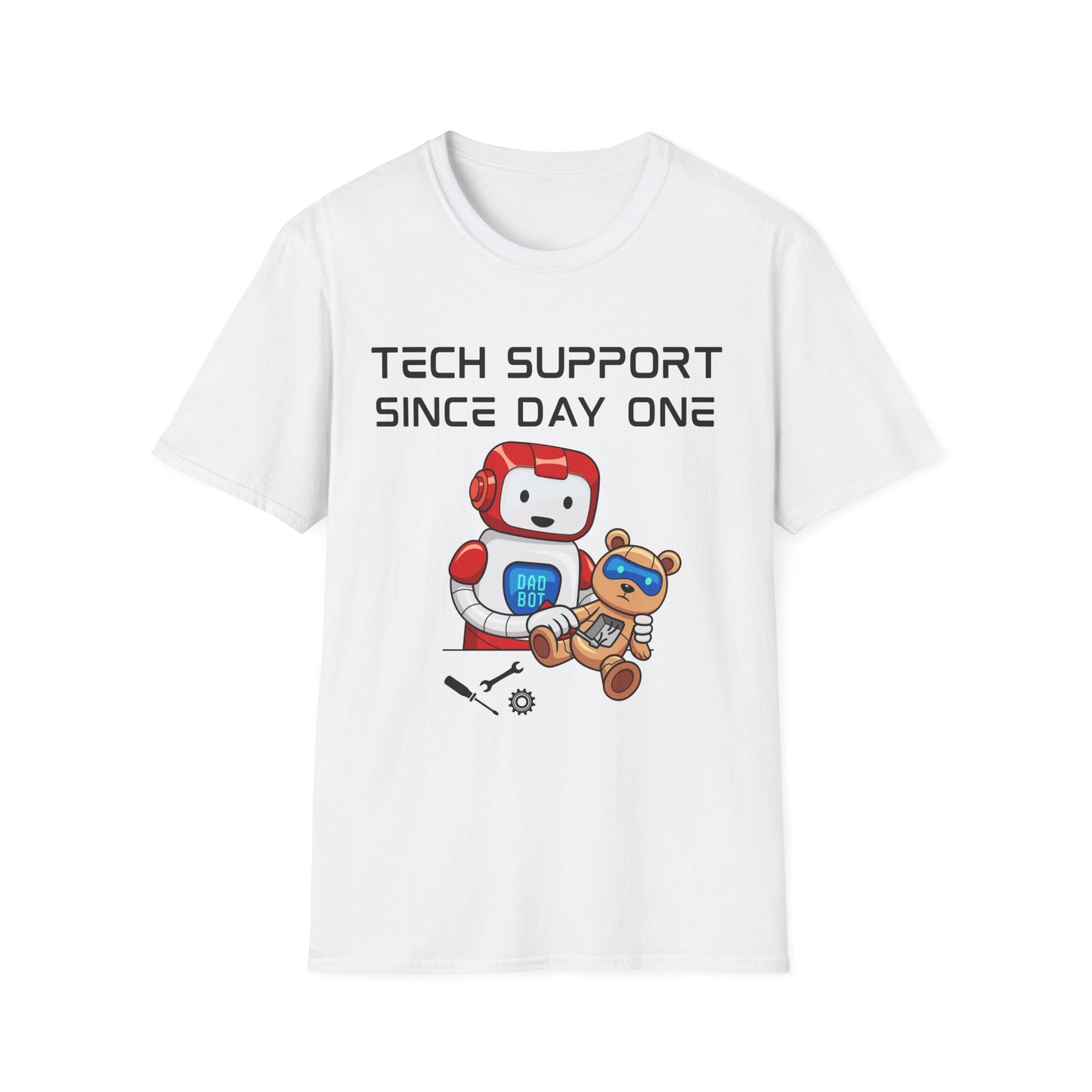 Tech Support DADBot Design - Unisex Softstyle T-Shirt