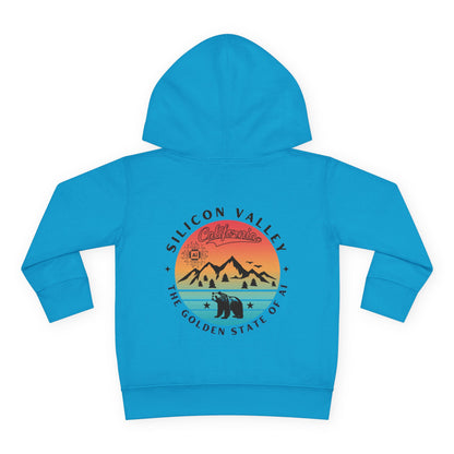 Silicon Valley CA The Golden State of AI - Toddler Tech Themed Hoodie