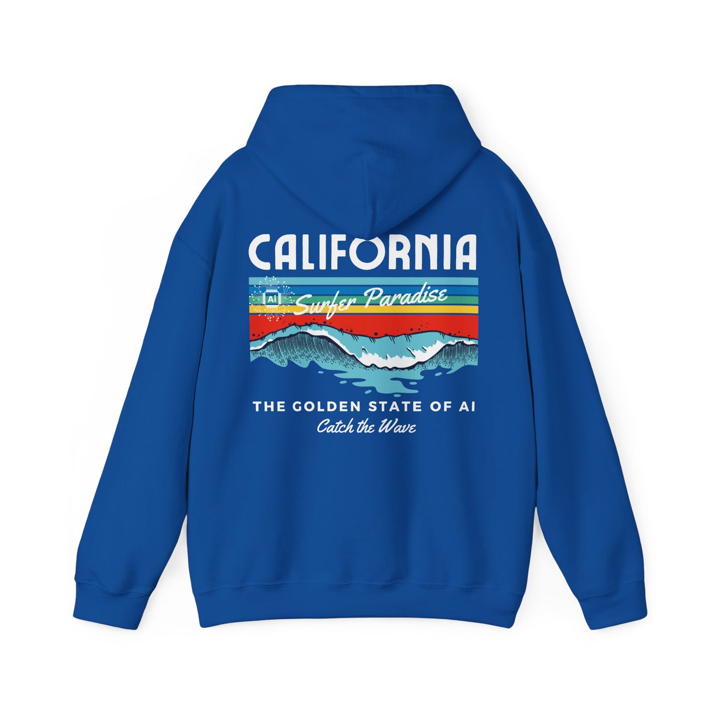 Catch the Wave CA The Golden State of AI - Perfect for AI Tech Beach Lovers & Adventure Seekers