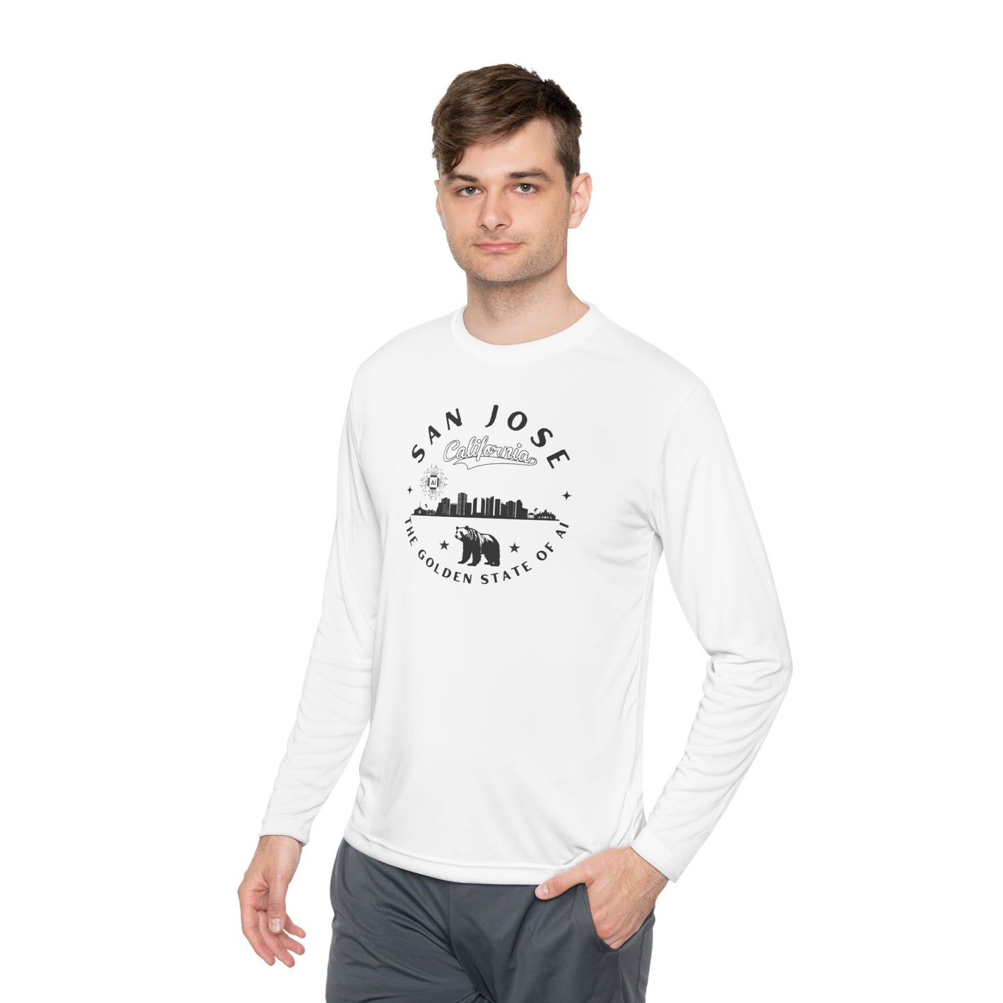 San Jose CA The Golden State of AI - Unisex Long Sleeve Tee