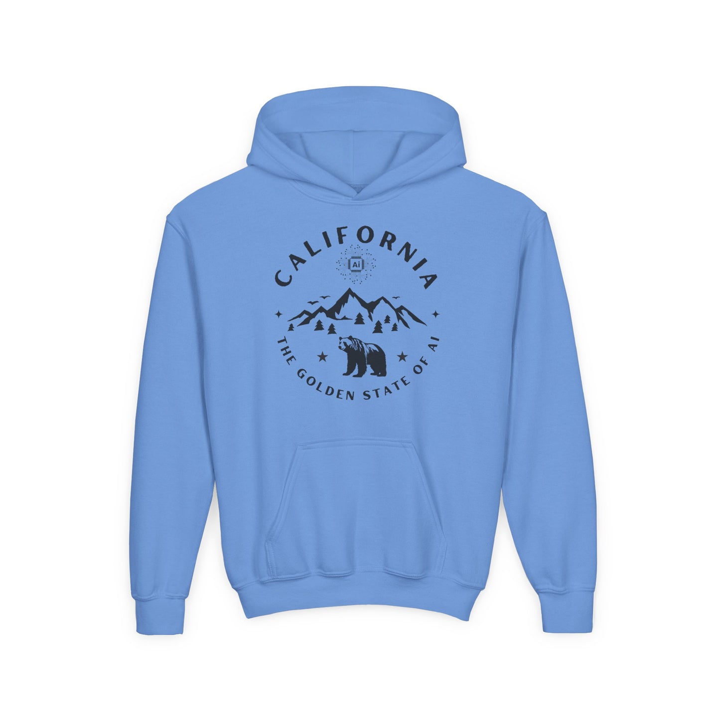 California The Golden State of AI Youth Hoodie