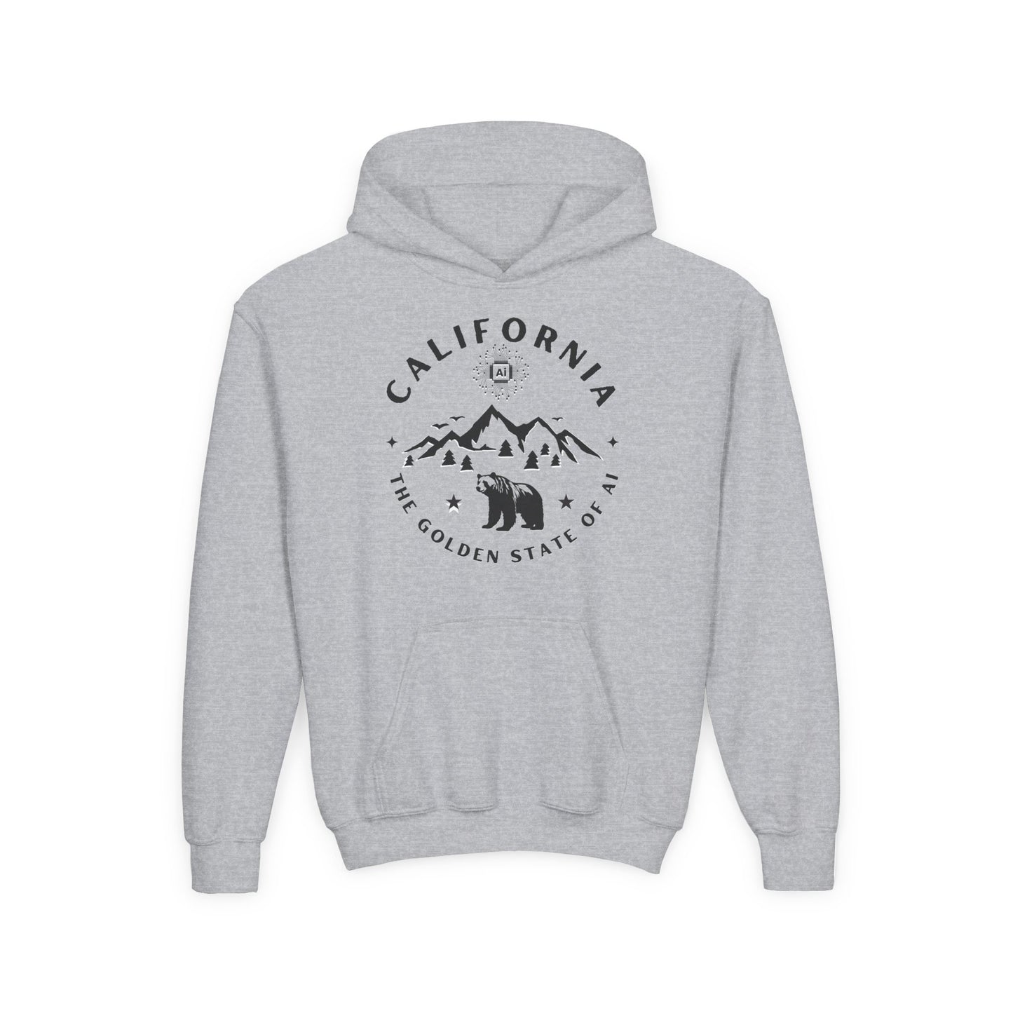 California The Golden State of AI Youth Hoodie